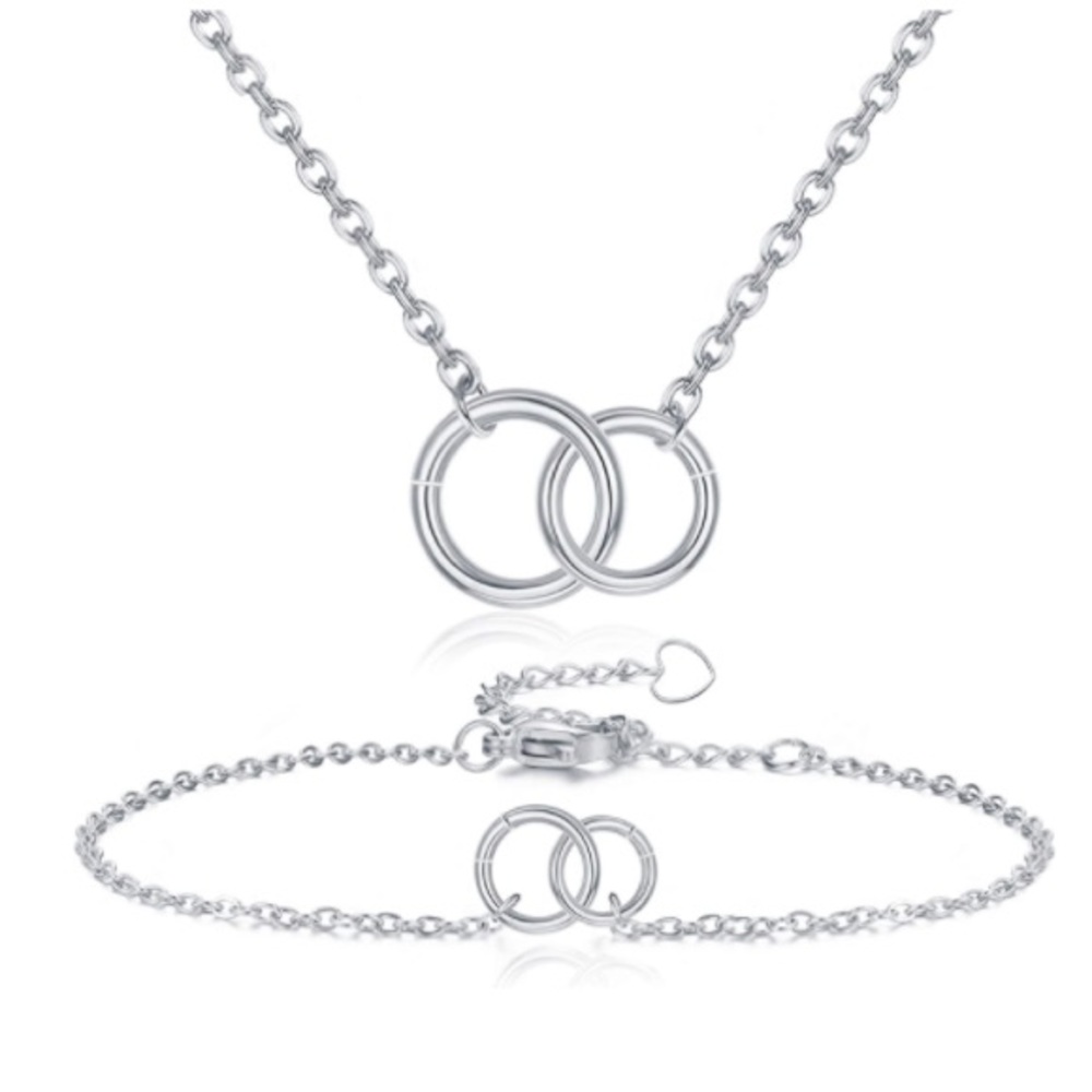 2PC Karma Necklace & Bracelet Set